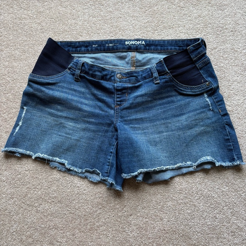 Maternity jean shorts